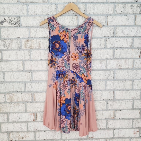 Free People Back Yard Party Printed Floral Tunic Mini Dress - Picture 4 of 7